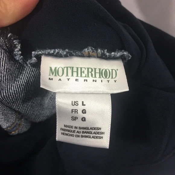 Motherhood Maternity Cut Off Cropped Jeans Size L - Picture 7 of 8